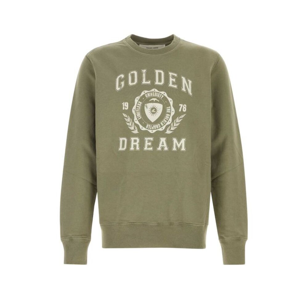 Golden Goose Deluxe Brand Men Army Green Cotton Sweatshirt